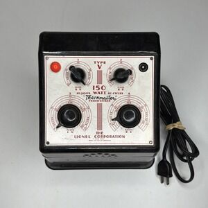 LIONEL-TYPE V-150 WATT-TRAINMASTER TRANSFORMER POWERS ON PARTS ONLY